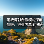 足坛博彩合作模式深度剖析：行业内幕全揭秘（图4）